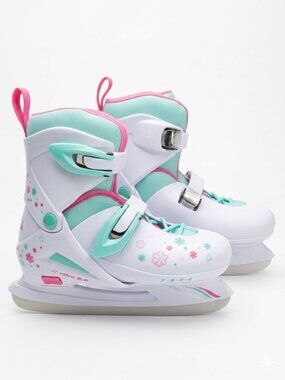 Lake Placid Nitro 8.8 Adjustable Ice Skates | GIRLS Youth Sizes 4–7 (Large)